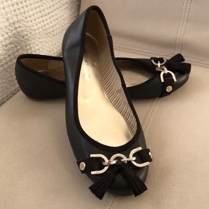 Tommy Hilfiger black flats with tassels